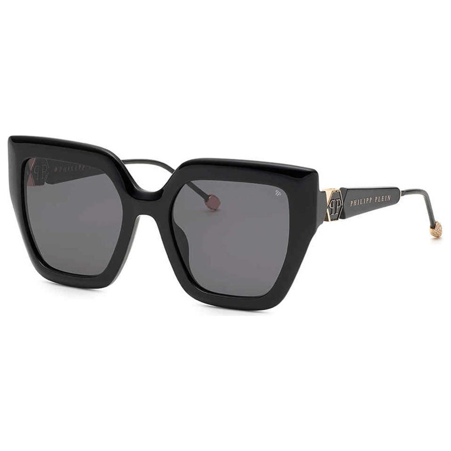 Preloved - Philipp Plein Womens 53mm Shiny Black Sunglasses Spp064s0700 One Color