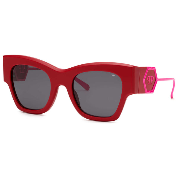 Preloved - Philipp Plein Womens 53mm Glossy Shiny Red Sunglasses Spp120m5306y6 One Color