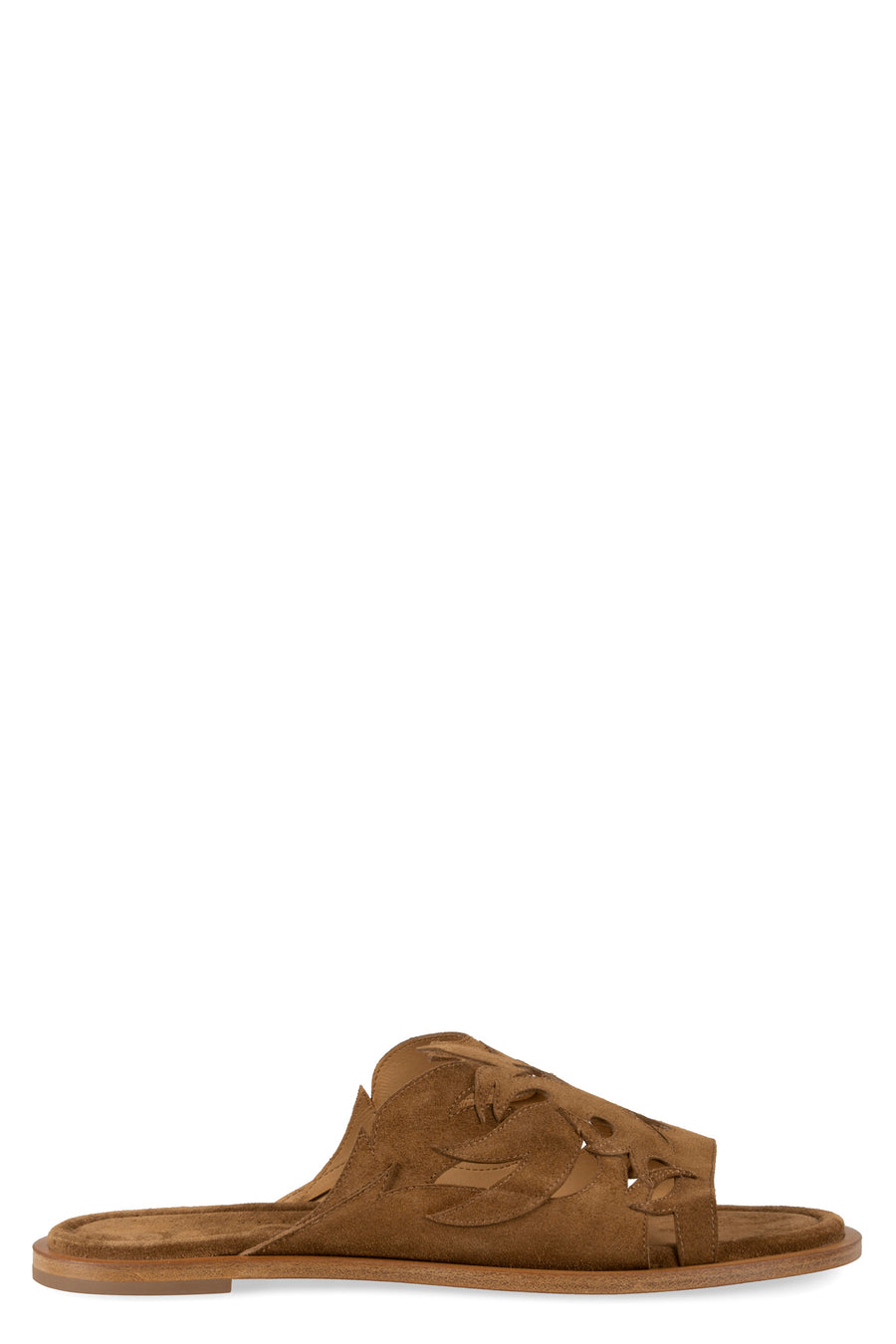 Brown Suede Mules Chamois Sandal
