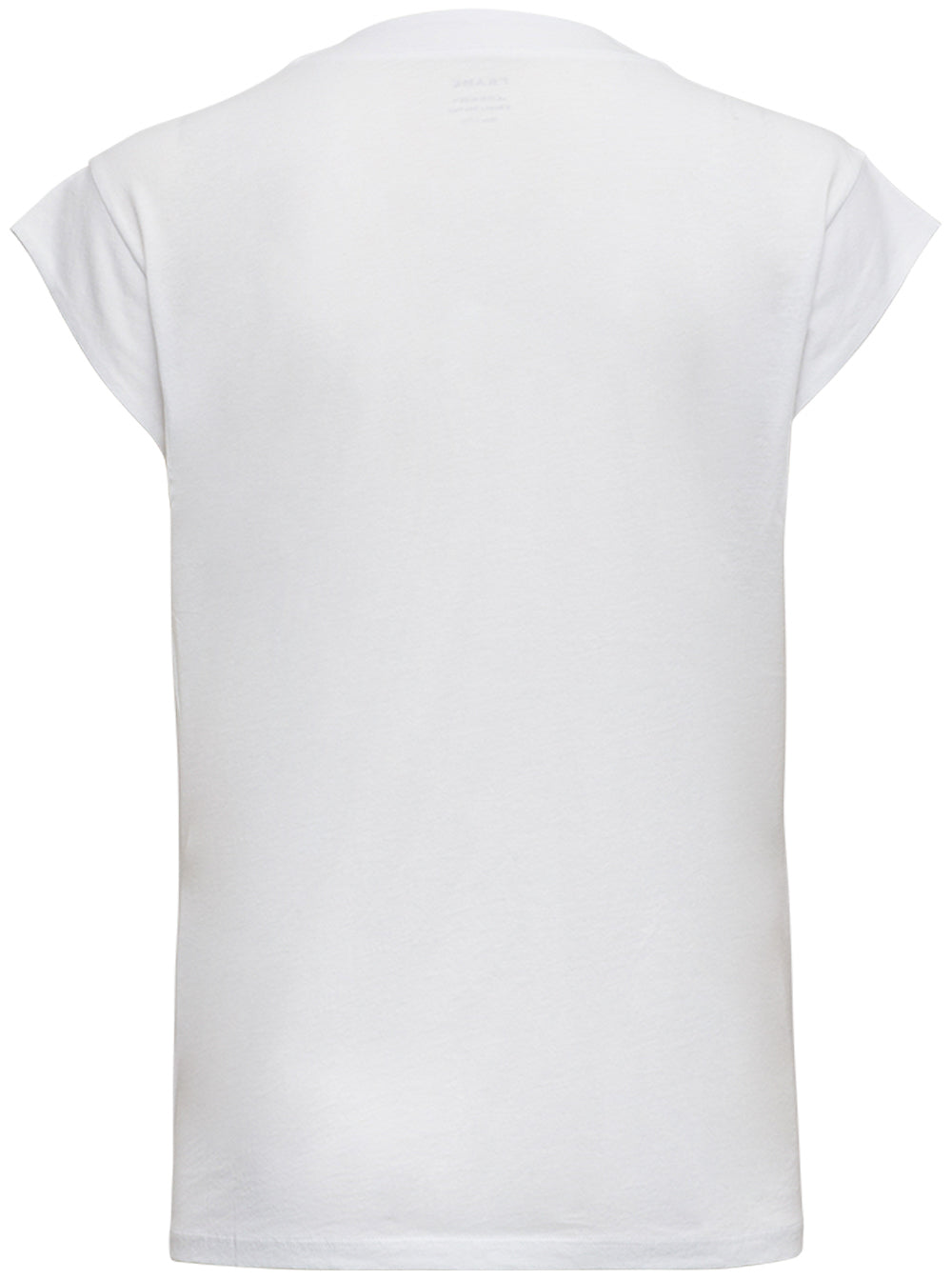 White Cotton V-Neck T-Shirt Tshirts And Polo Shirts