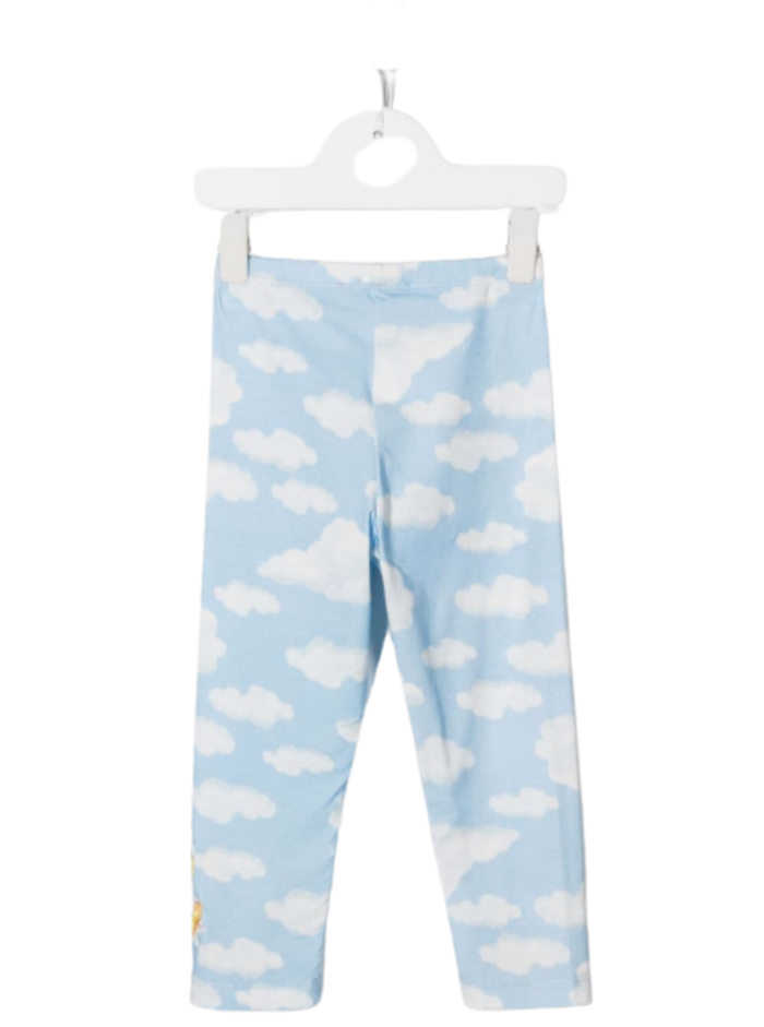 Stretch Cotton Titty Cloud Leggings Light Blue Elastane Trousers