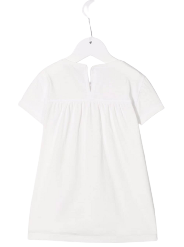 Maxi Cotton T-Shirt With Floral Print White Tshirts And Polo Shirts