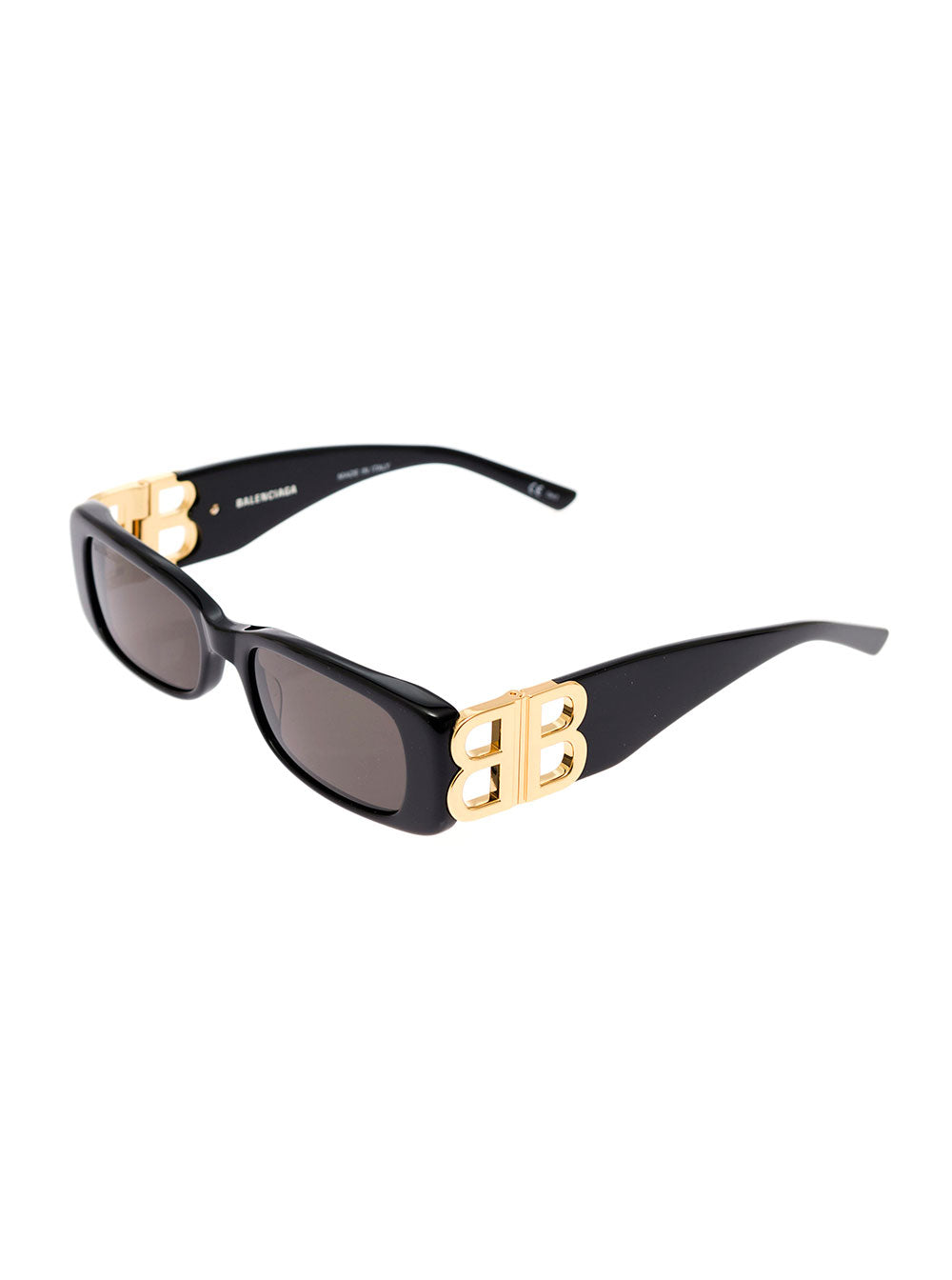 Dynasty Rectangle Black Rectangular With Gold-Tone Detailing Acetate Woman Earrings