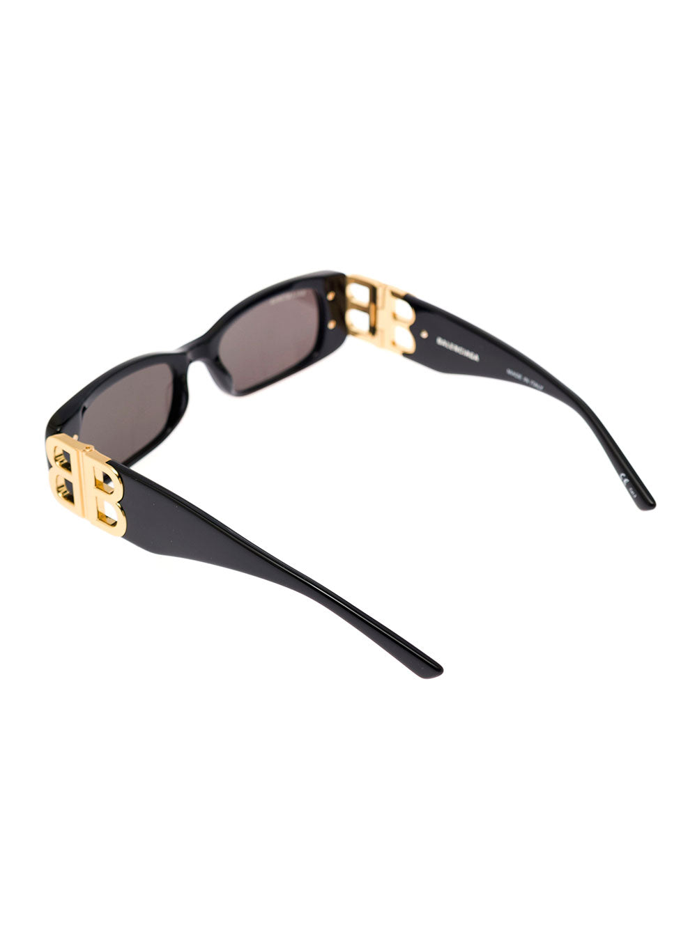 Dynasty Rectangle Black Rectangular With Gold-Tone Detailing Acetate Woman Earrings