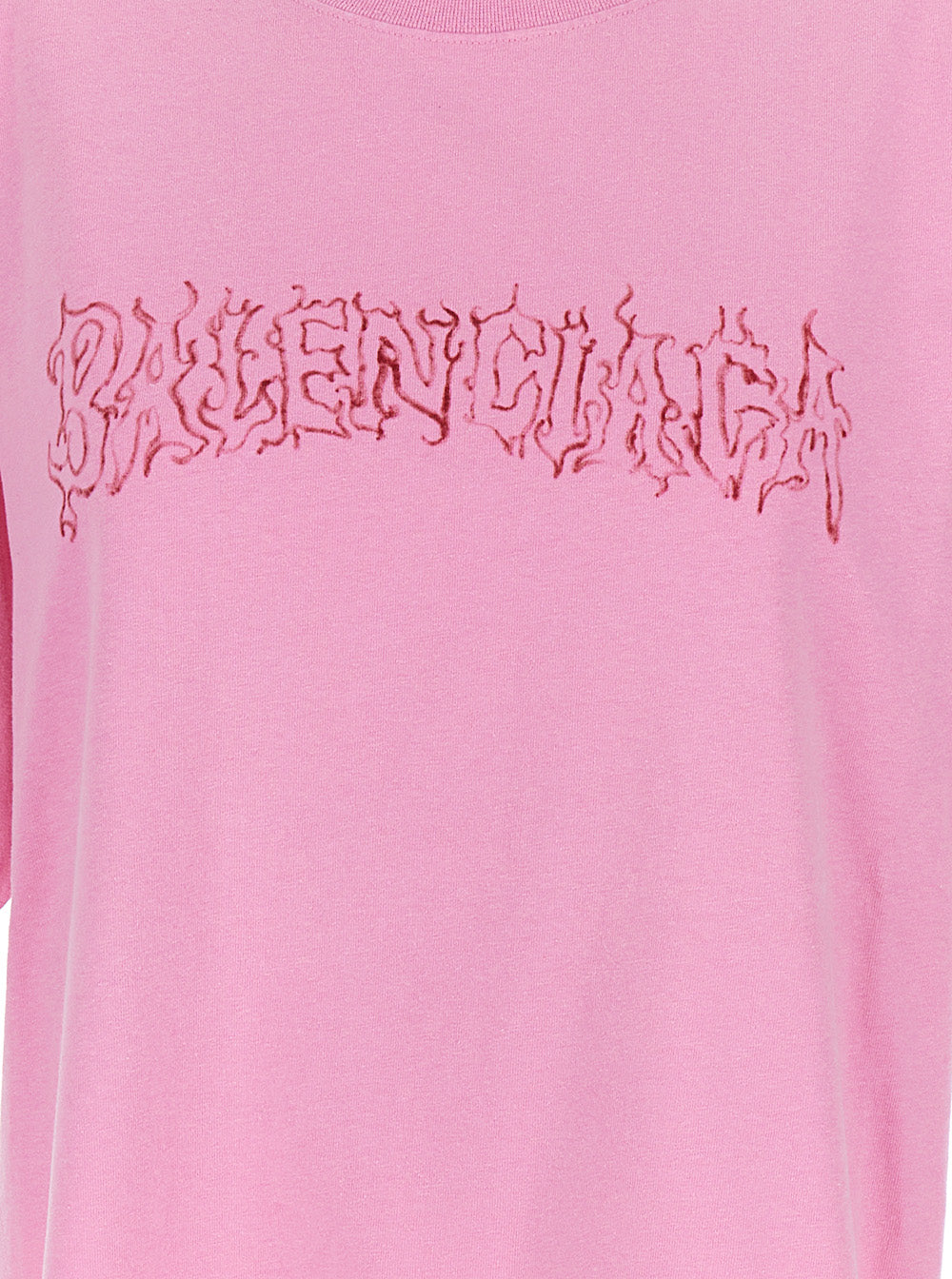 Pink Oversize T-Shirt With Diy Printed Logo Cotton Woman Tshirts And Polo Shirts
