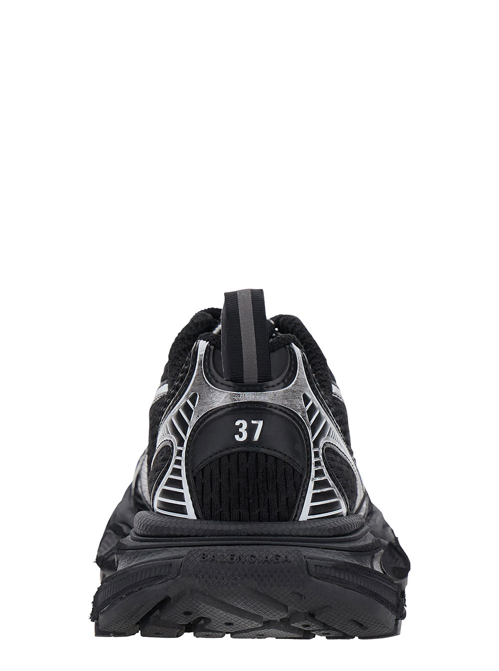 3xl Black Low Top Sneakers With Logo Detail Tech Fabric Woman Polyurethane Polyester