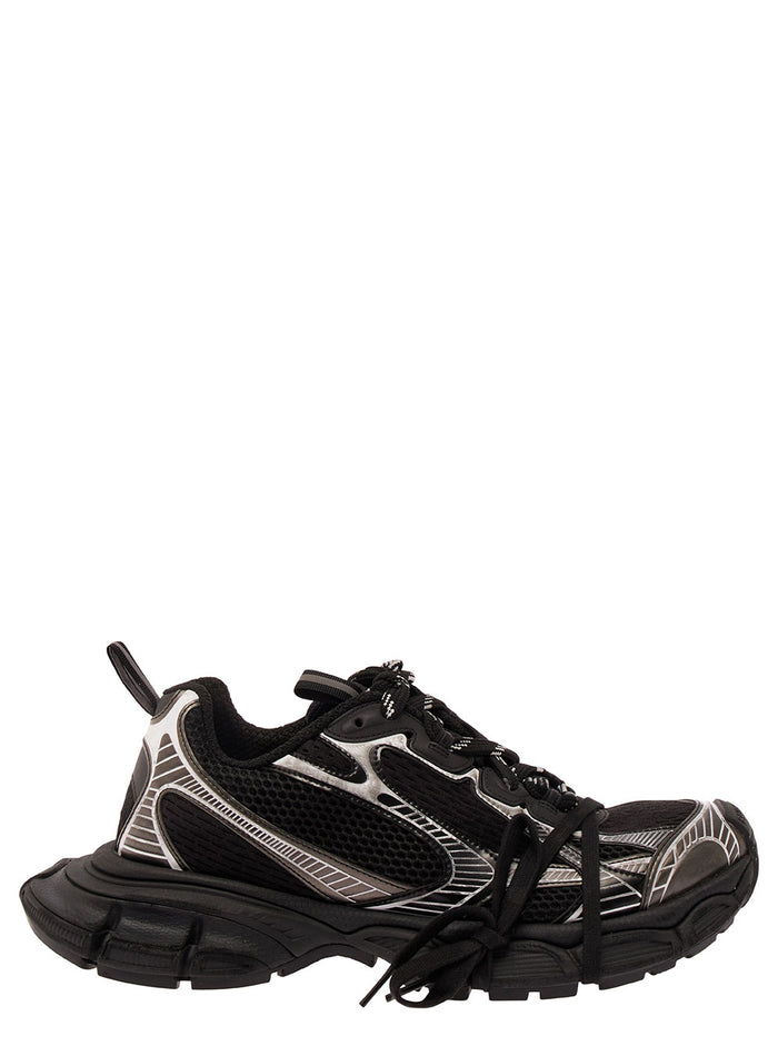 3xl Black Low Top Sneakers With Logo Detail Tech Fabric Man Polyurethane Polyester