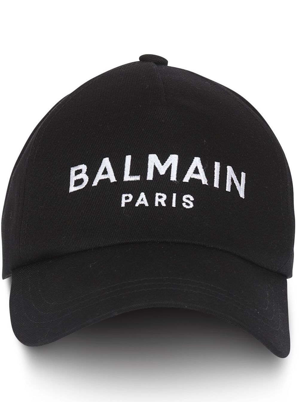 Black Baseball Cap With Contrasting Logo Cotton Woman Hats And Gloves