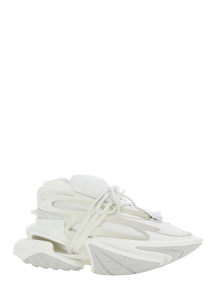 Unicorn White Low Top Sneakers Neoprene And Leather Man
