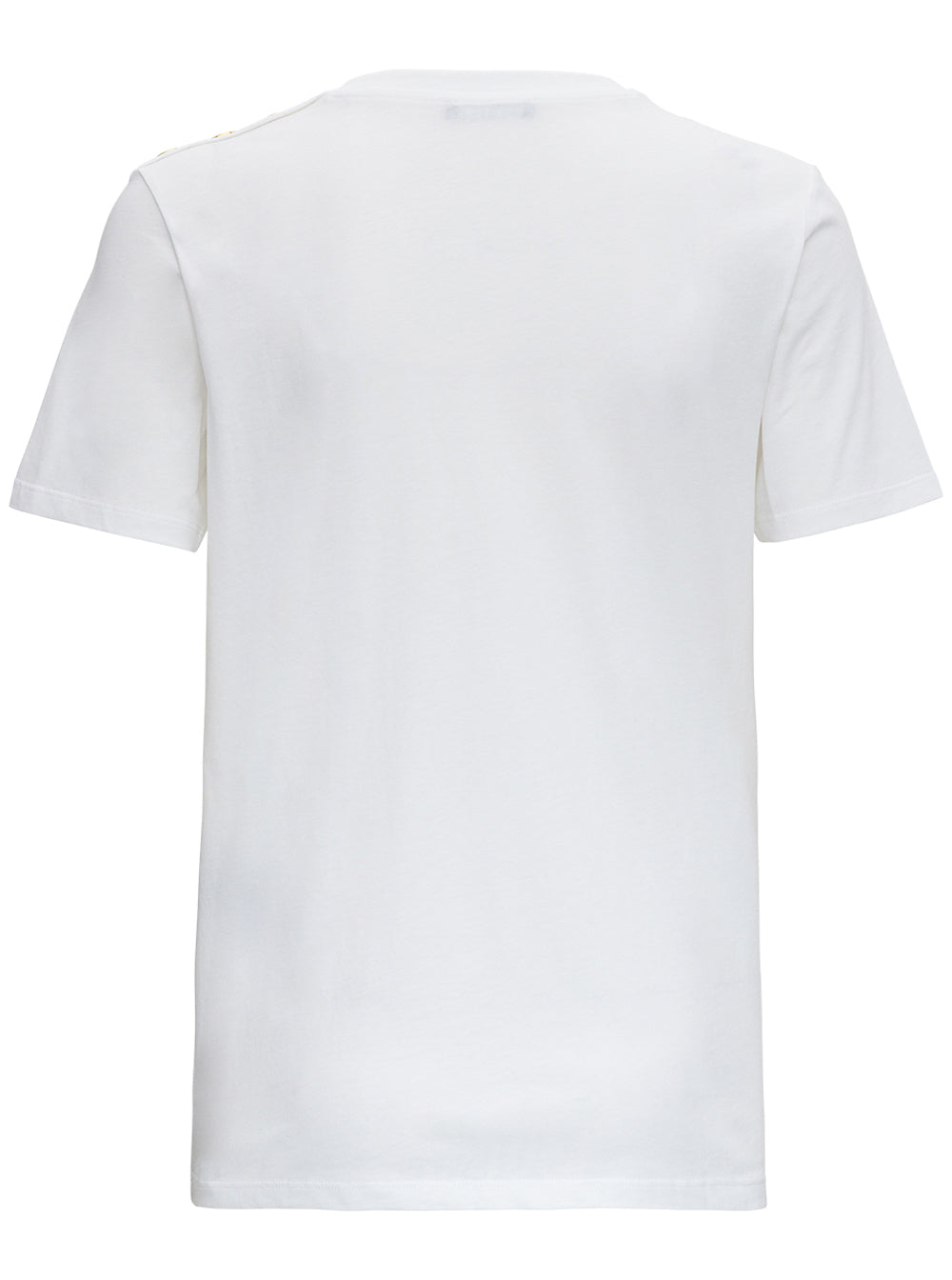 White Organic Cotton T-Shirt With Logo Balmain Woman Tshirts And Polo Shirts