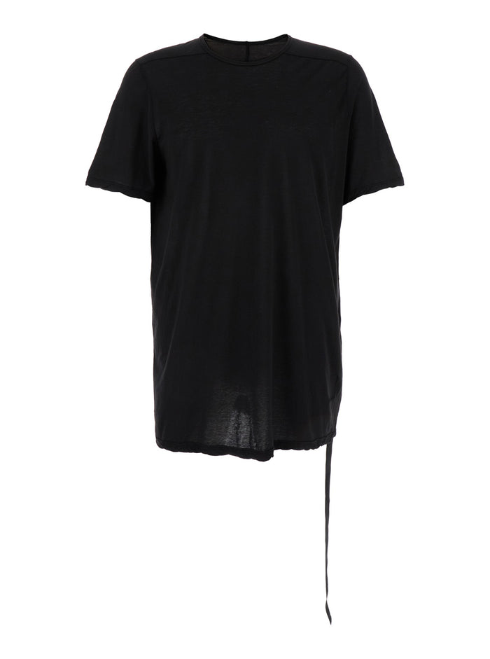 Black Crewneck T-Shirt With Oversized Band Cotton Man Tshirts And Polo Shirts