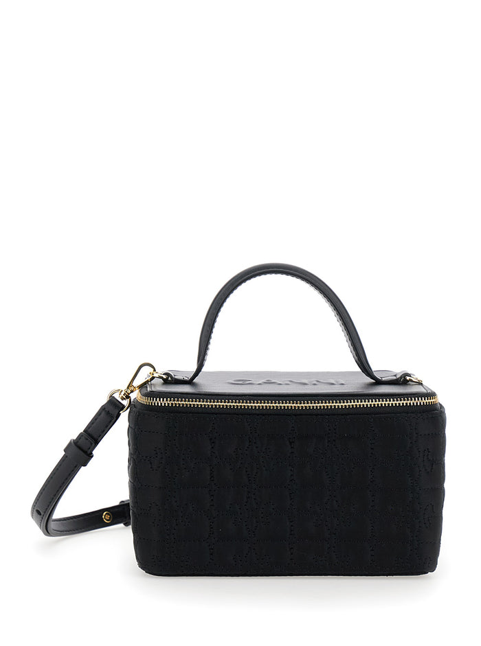 Butterfly Vanity Case Black Hand Bags