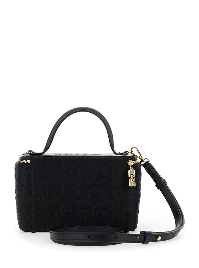 Butterfly Vanity Case Black Hand Bags