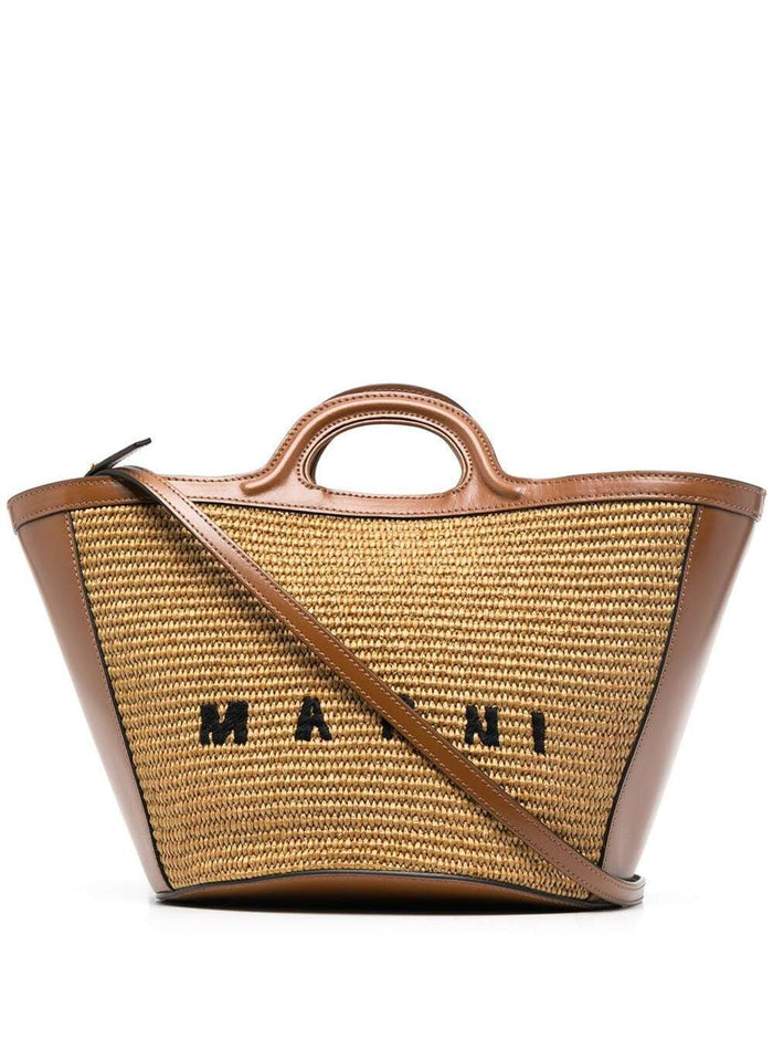 Small Tropicalia Handbag Beige Cotton Polyamide Hand Bags