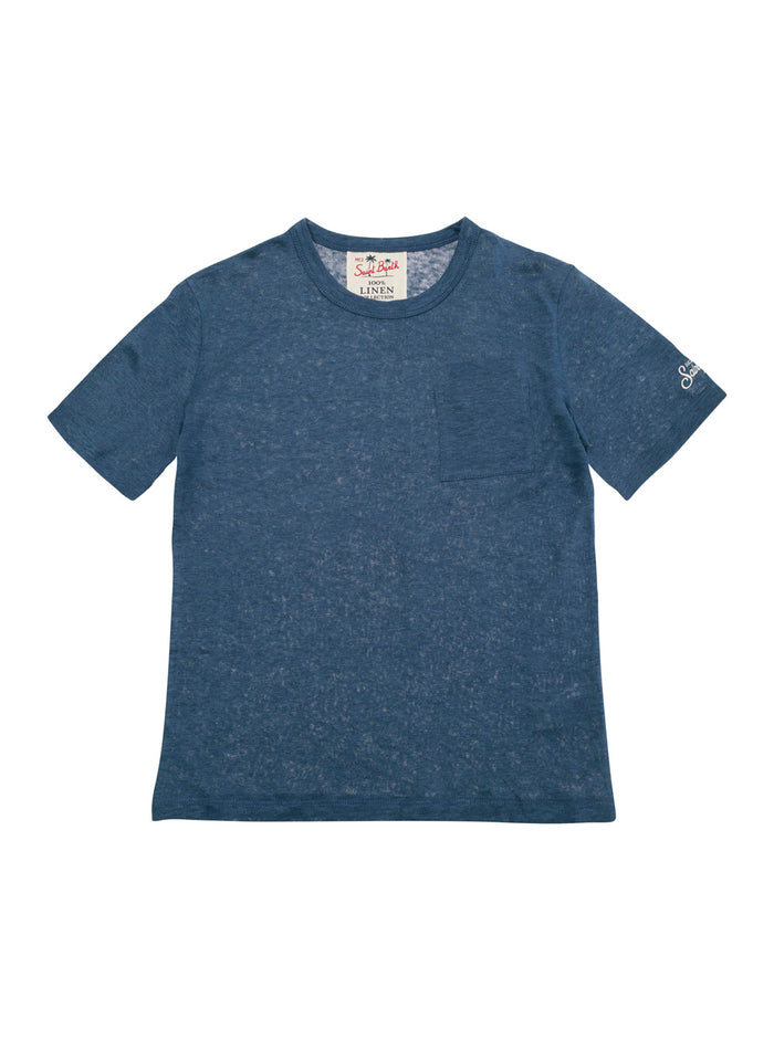 Alex Blue T-Shirt With A Patch Pocket Jersey Baby Blu Tshirts And Polo Shirts