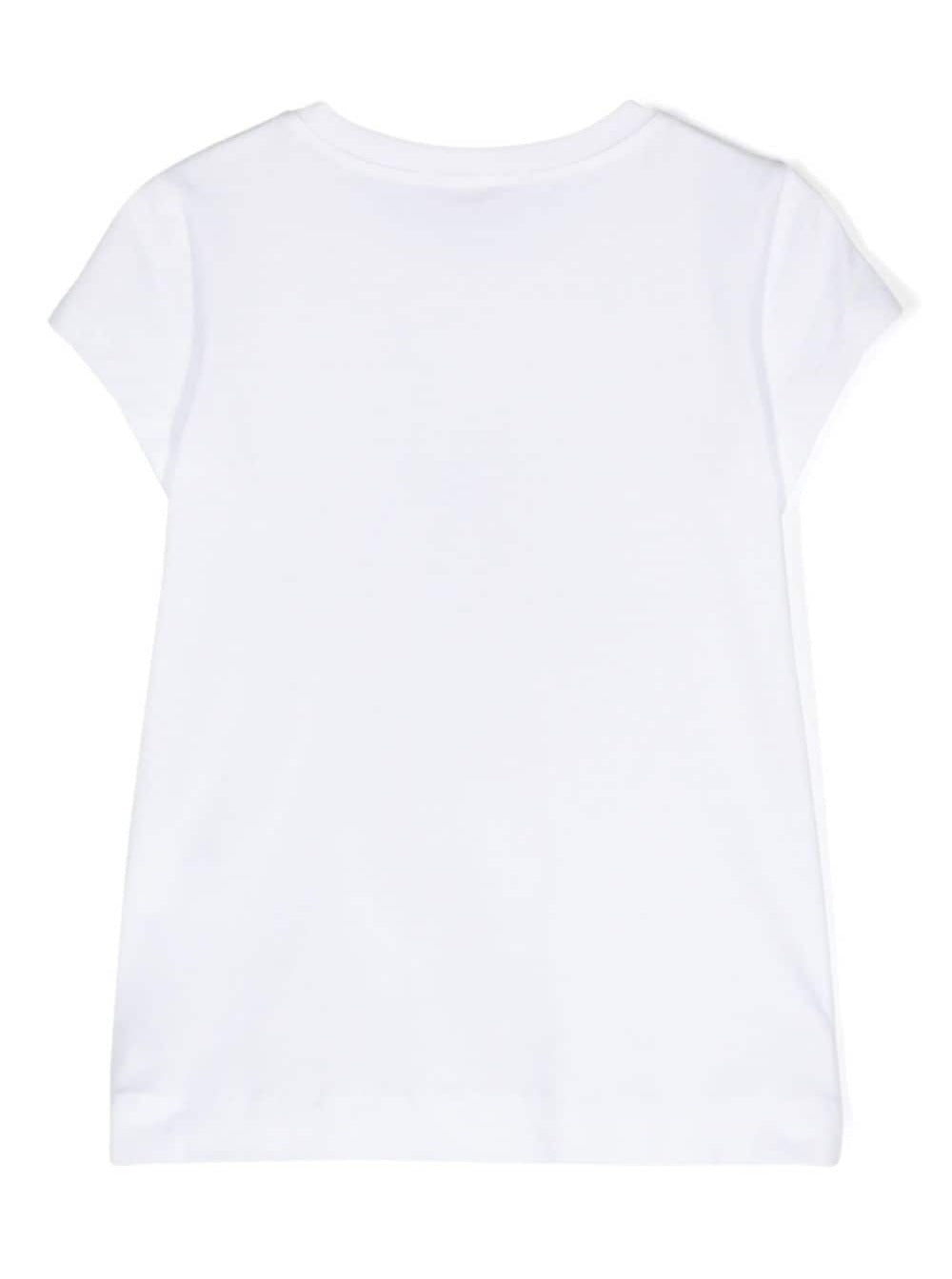 White T-Shirt With Starfish Print Stretch Cotton Girl Elastan Tshirts And Polo Shirts
