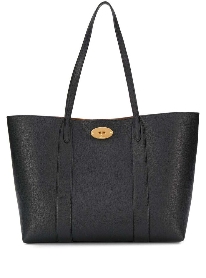 Small Tote Black Leather Shopper Bag Mulberry Woman Bovine