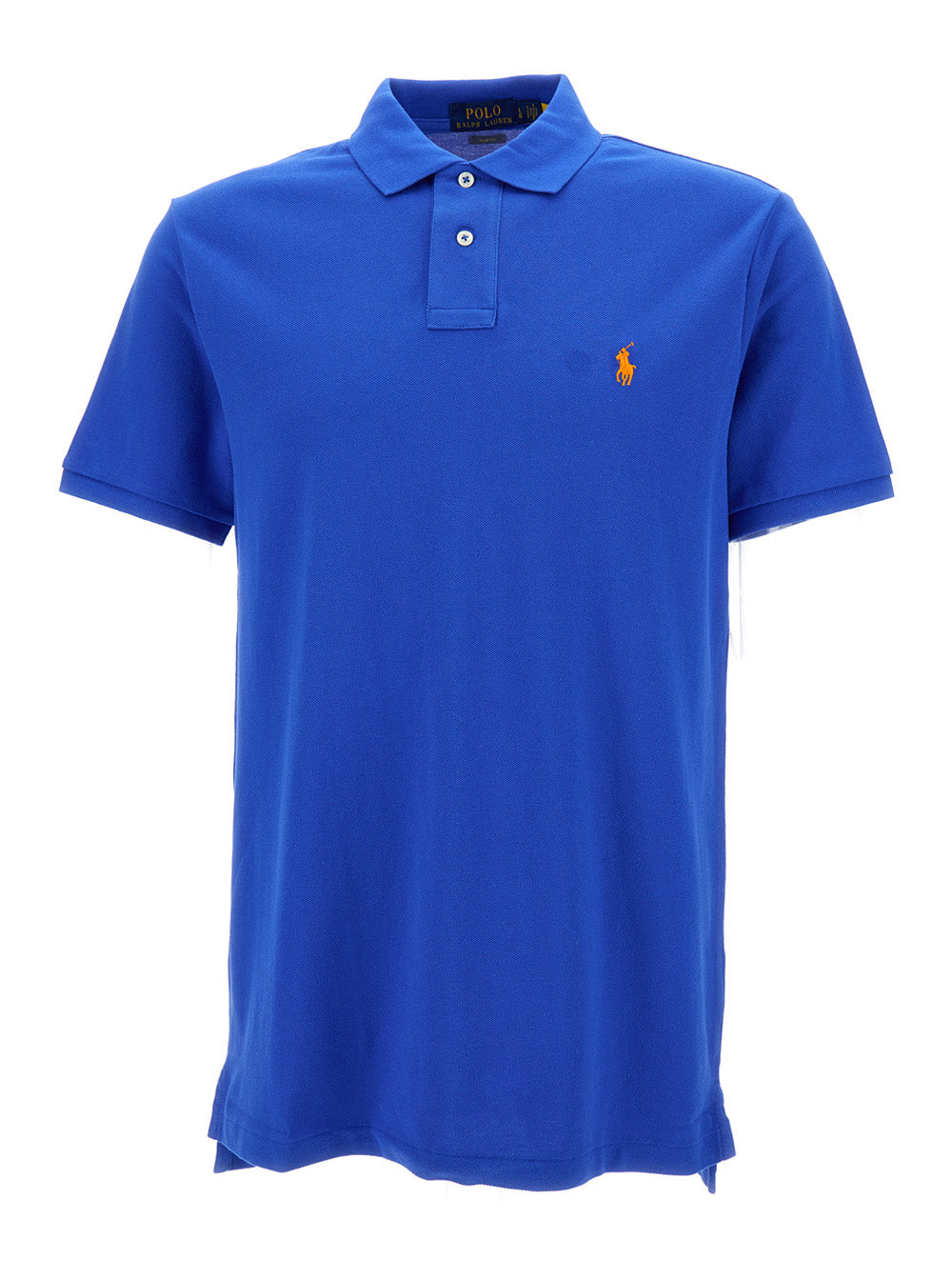 Blue Polo Shirt With Logo Embroidery Cotton Piquet Man Blu Tshirts And