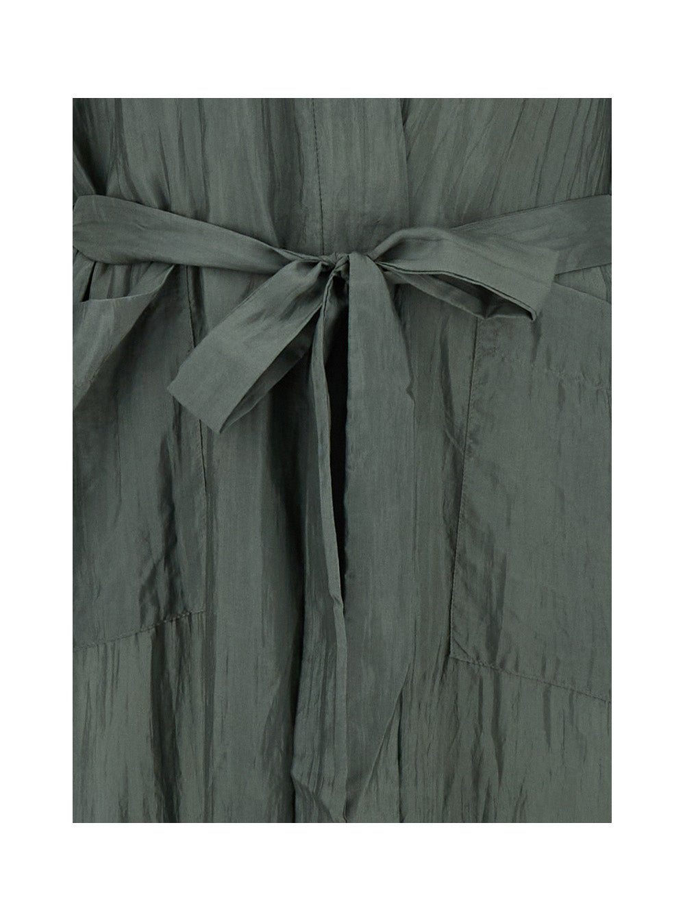 Bata Green Kimono With Matching Belt Silk Woman Beachwear