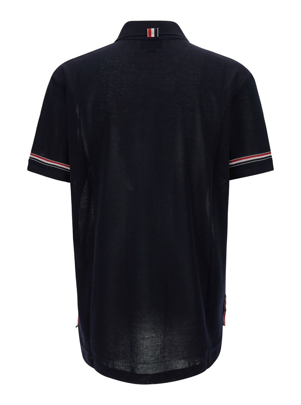 Blue Short Sleeve And Front Buttoning Polo Cotton Man Blu Tshirts Shirts