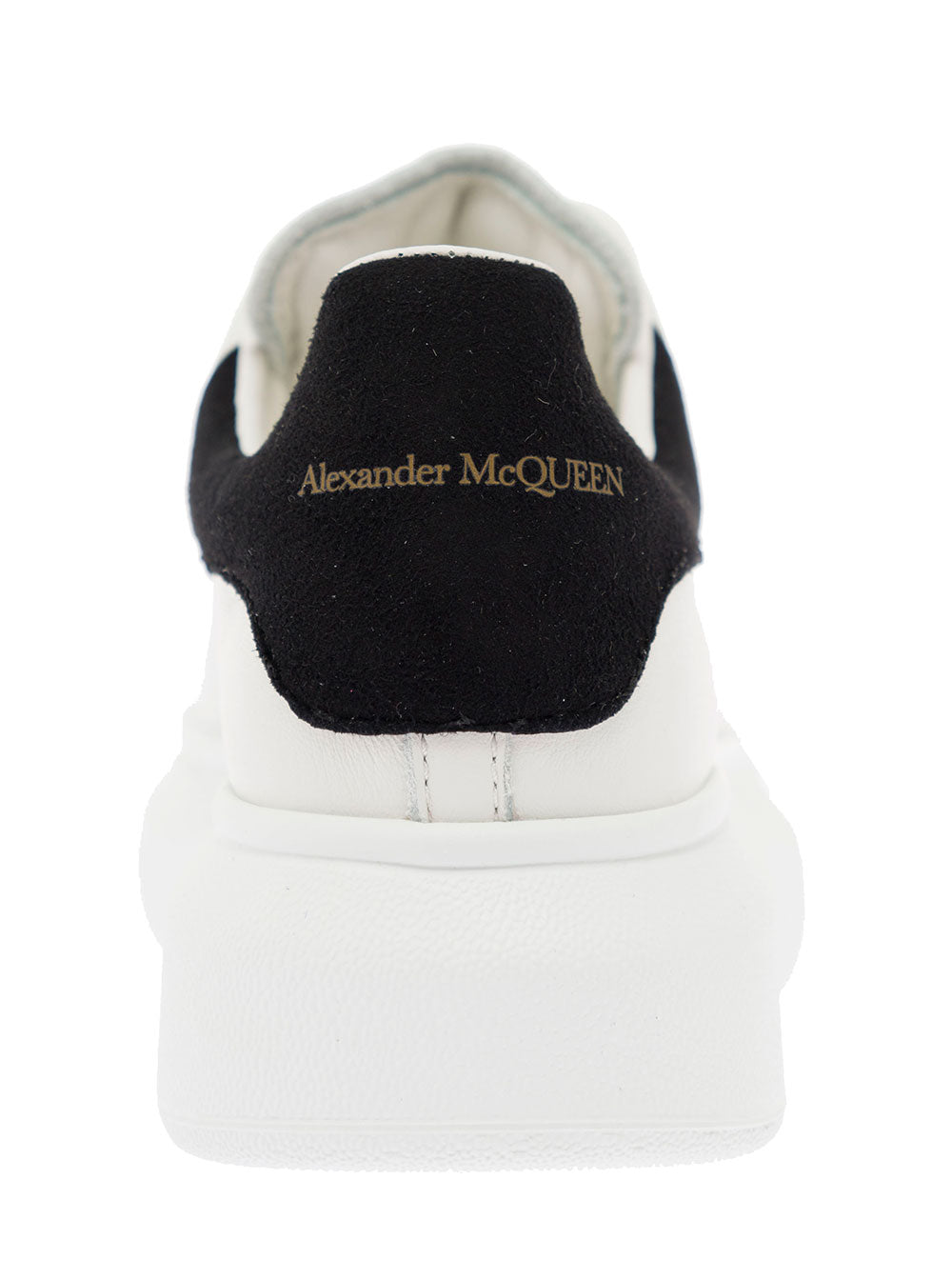 Alexander Mcqueen Kids Boys Oversize White And Black Leather Sneakers With Logo