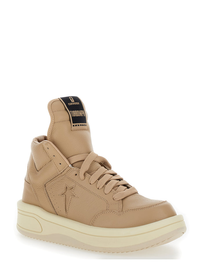 Converse - Turbowpn Beige Sneakers High Top Leather Man Cow