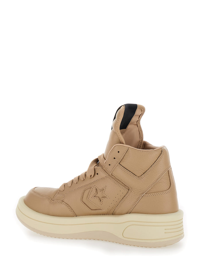 Converse - Turbowpn Beige Sneakers High Top Leather Man Cow