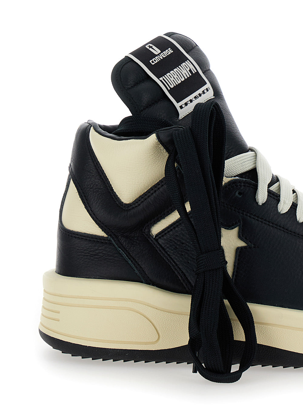 Converse - Turbowpn Black Sneakers High Top Leather Man Cow
