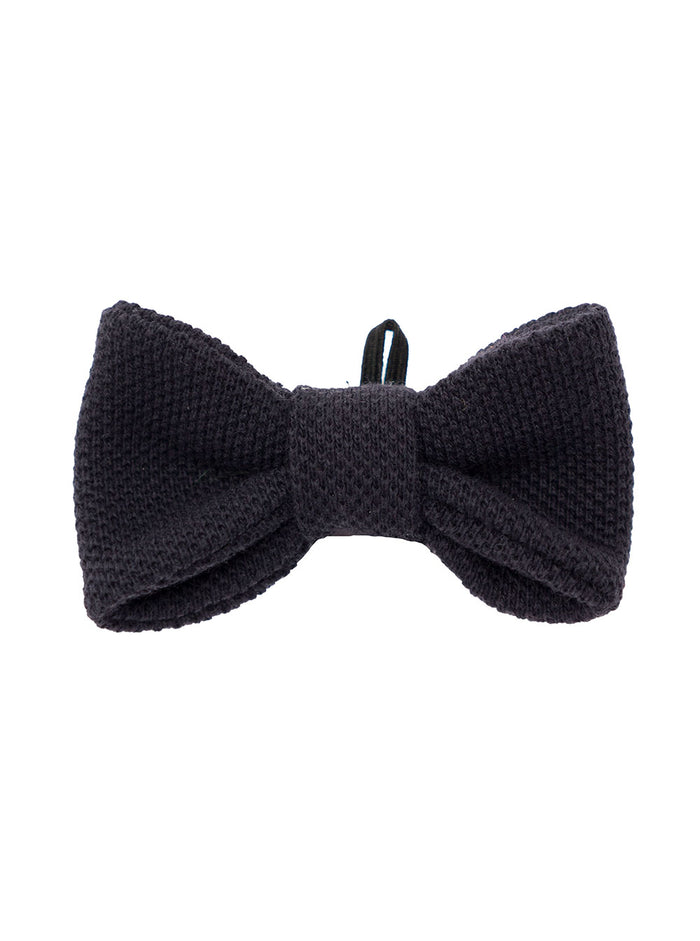 Black Pre-Tied Bow Tie Cotton Boy Blu Papillon And Ties
