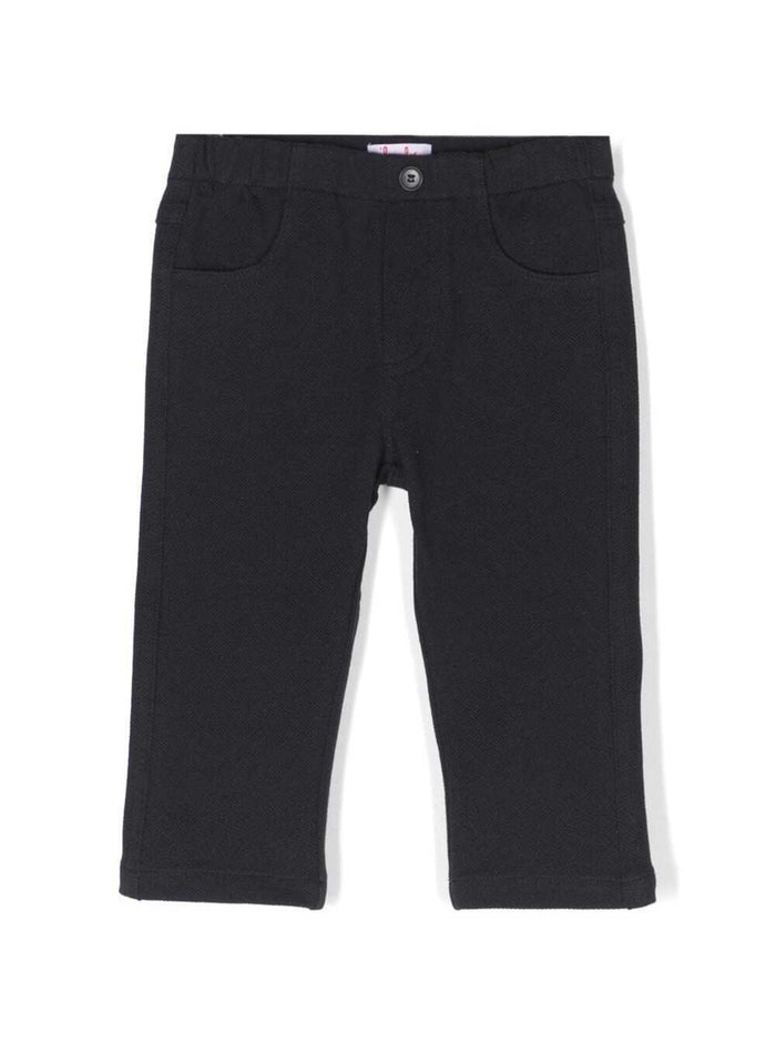Black Pants Cotton Baby Blu Trousers