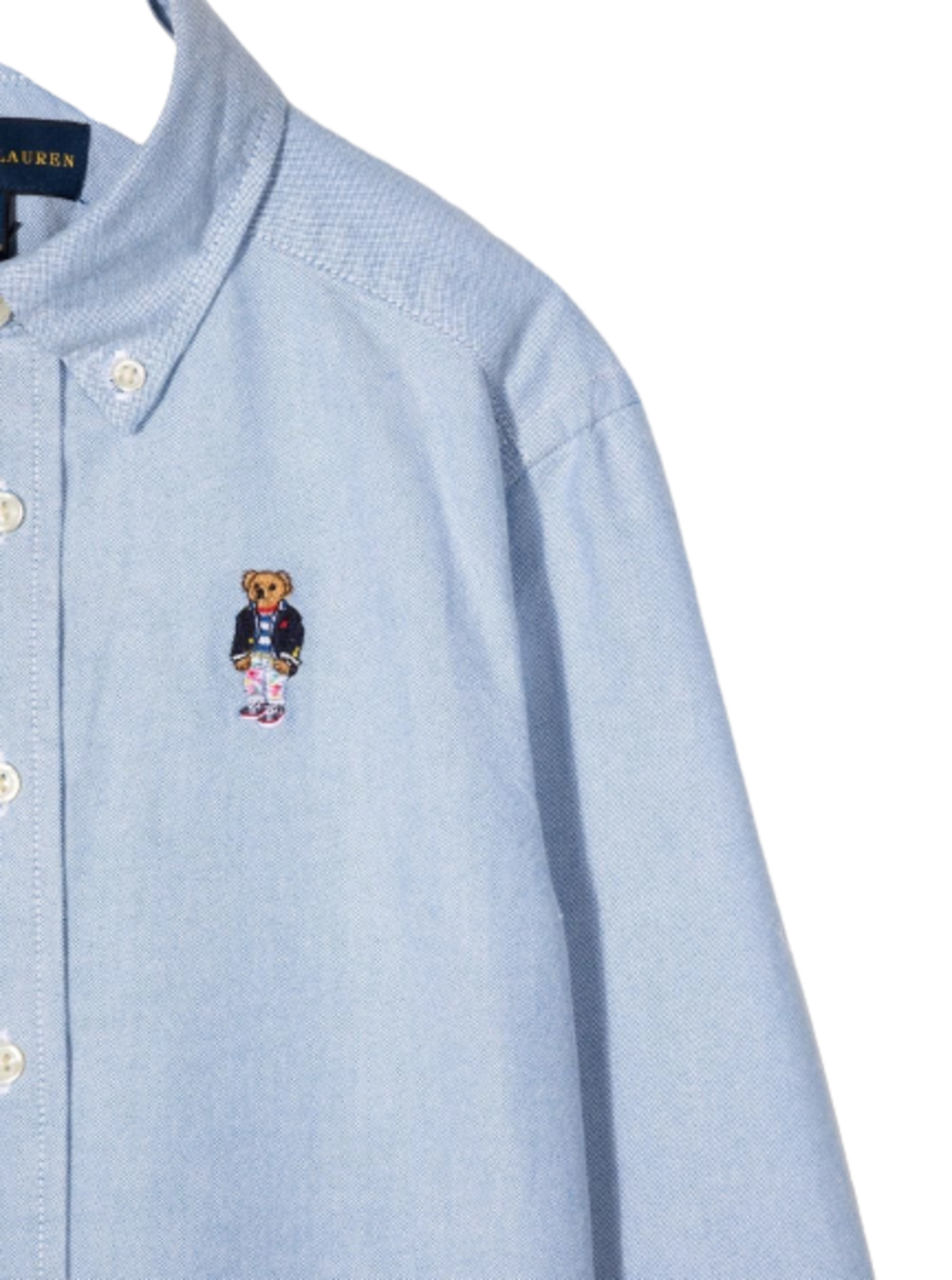 Polo Ralph Lauren Kids Boys Light Blue Cotton Shirt With Logo Embroidery Blu And Blouses