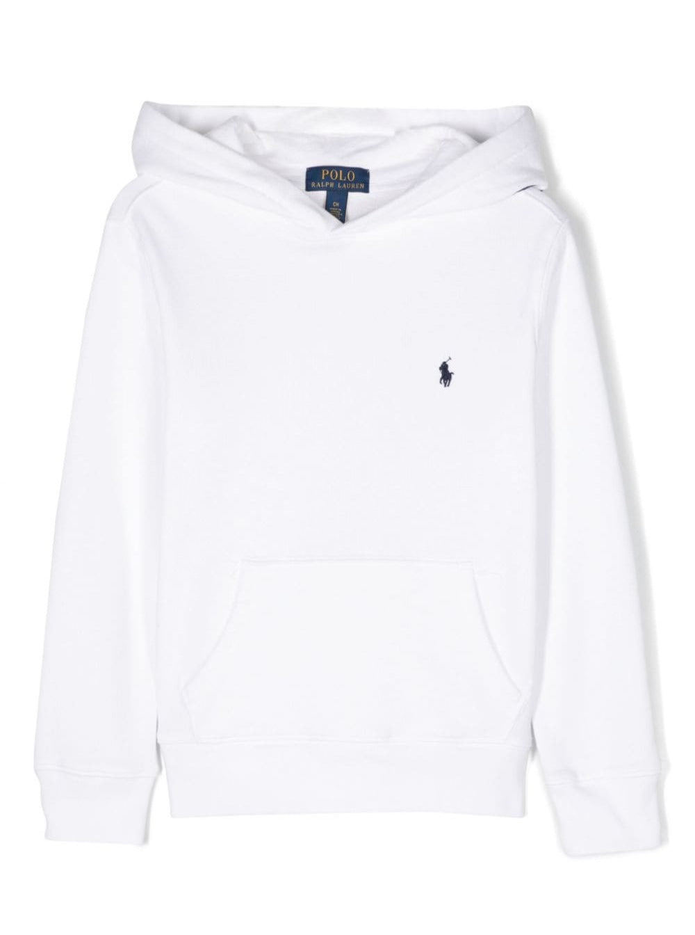 White Hoodie With Logo Cotton Blend Boy Polyester Sweatshirts