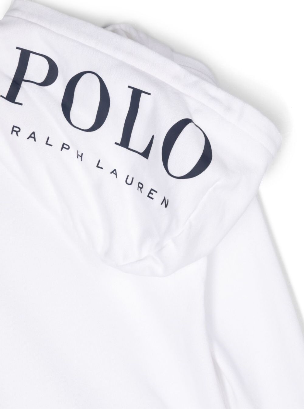 White Hoodie With Logo Cotton Blend Boy Polyester Sweatshirts