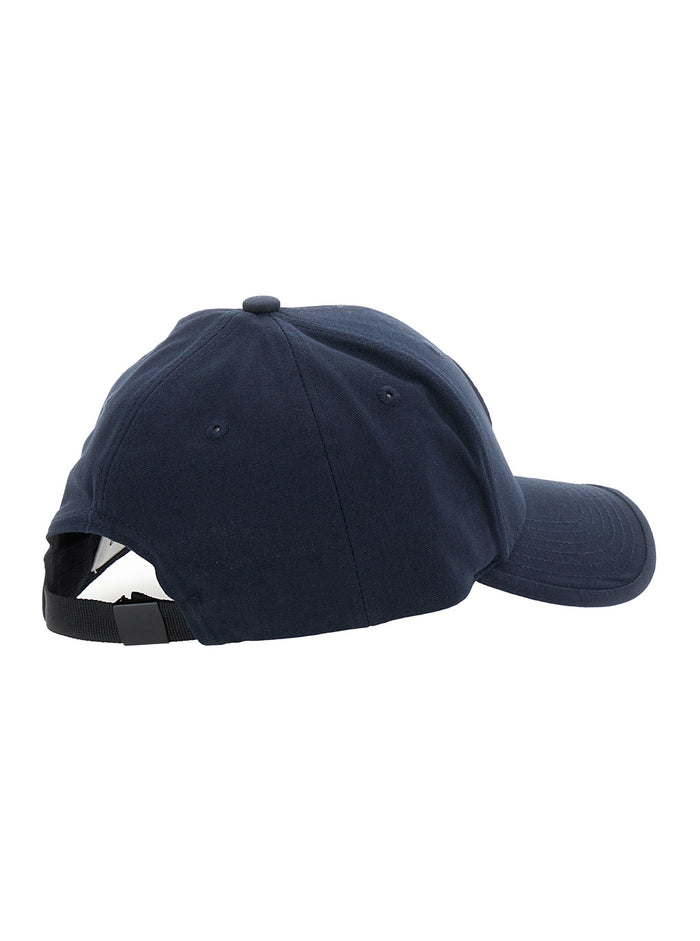 Blue Baseball Cap With Logo Cotton Boy Blu Hats And Gloves