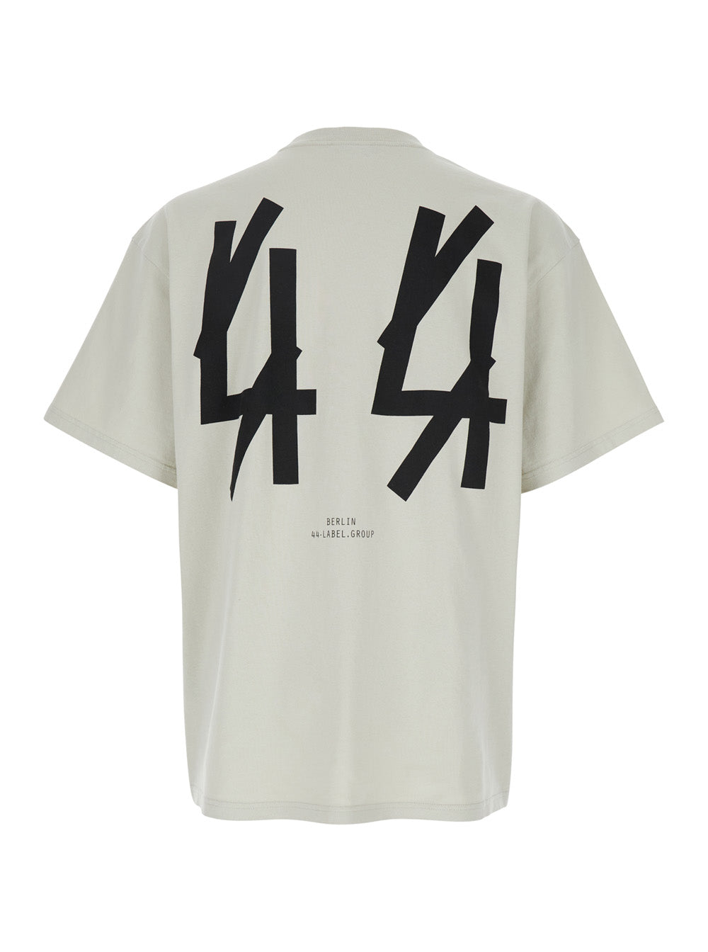 Ice White T-Shirt With Embroidery On The Front And Maxi Logo Back Cotton Man Tshirts Polo Shirts