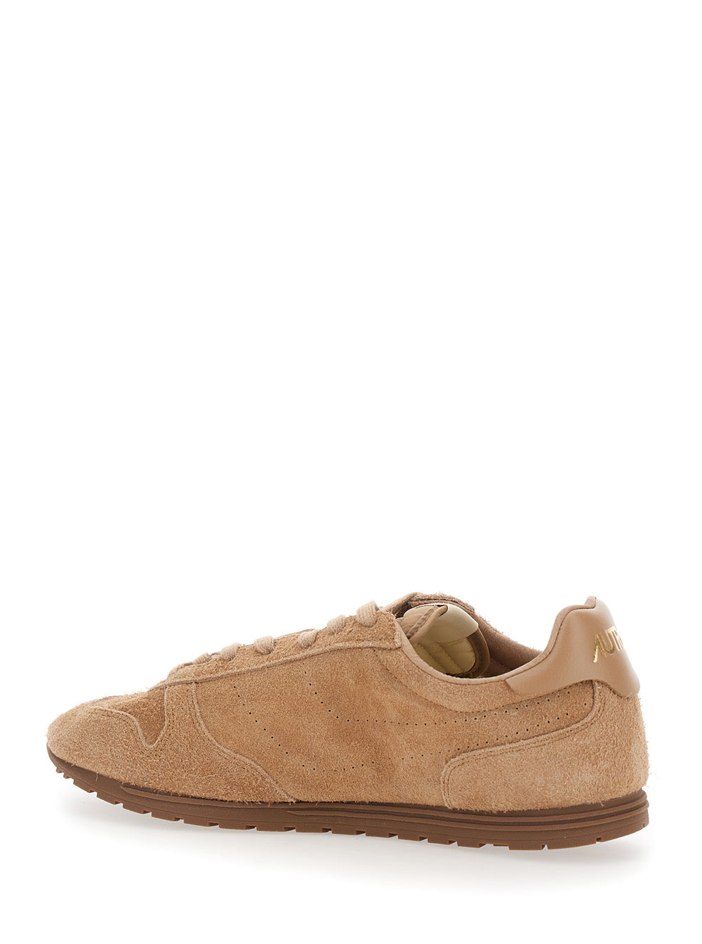 Windspin Low Brown Sneaker With Logo On The Side And Heel Suede Man Cow Nylon