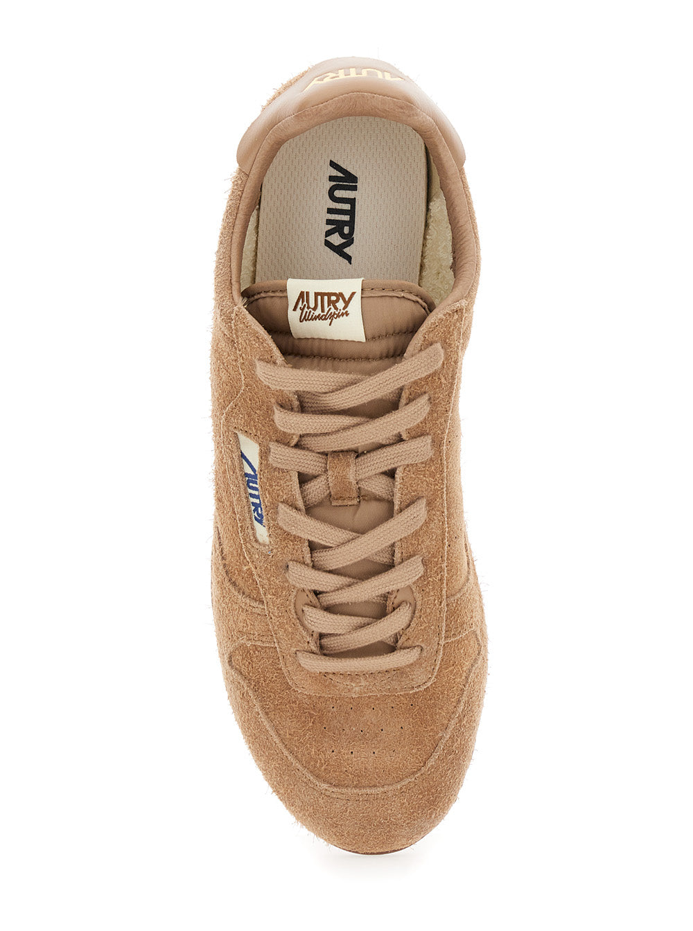 Windspin Low Brown Sneaker With Logo On The Side And Heel Suede Man Cow Nylon