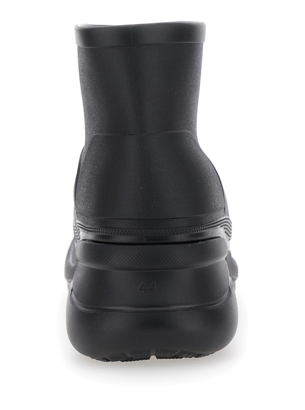 Crocs Black Ankle Boots with Embossed Logo on the Front in Tech Fabric Man Eva