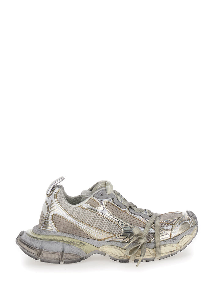3xl Metallic Low Top Sneakers With Logo Detail Tech Fabric Woman Polyurethane Polyester