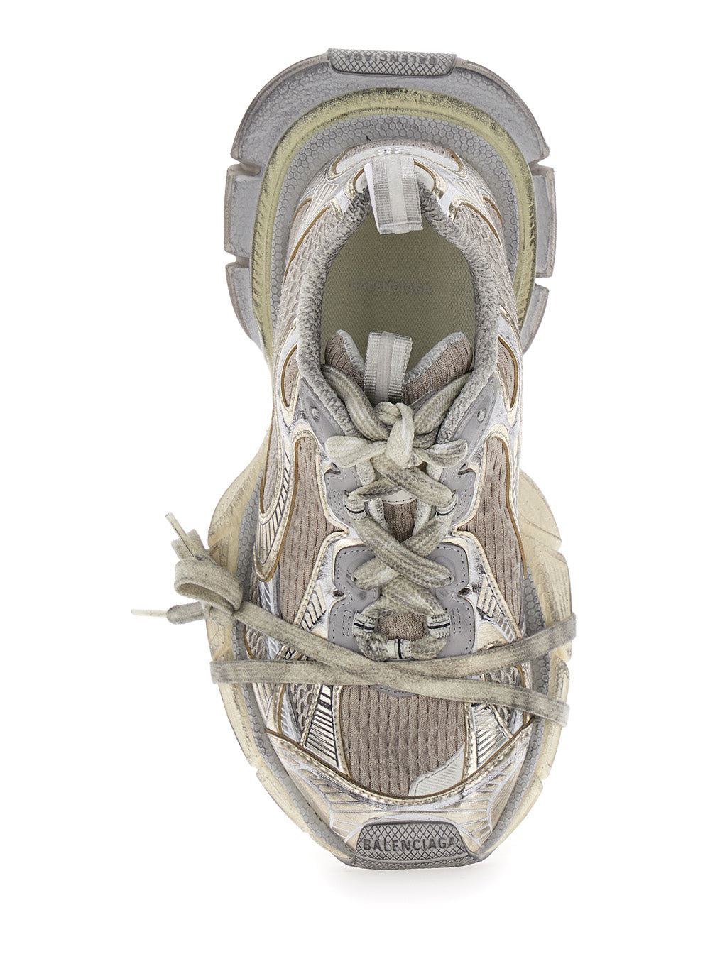 3xl Metallic Low Top Sneakers With Logo Detail Tech Fabric Woman Polyurethane Polyester
