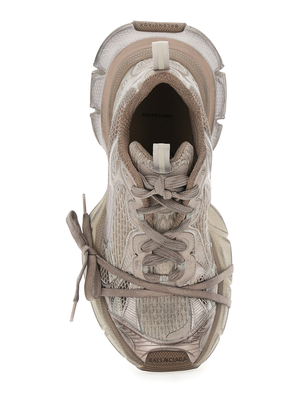 3xl Grey Low Top Sneakers With Logo Detail Tech Fabric Man Polyurethane Polyester