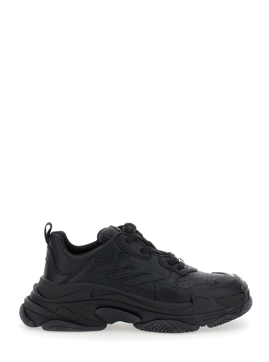 Black Sneaker With 3b Logo Polyurethane Trainers