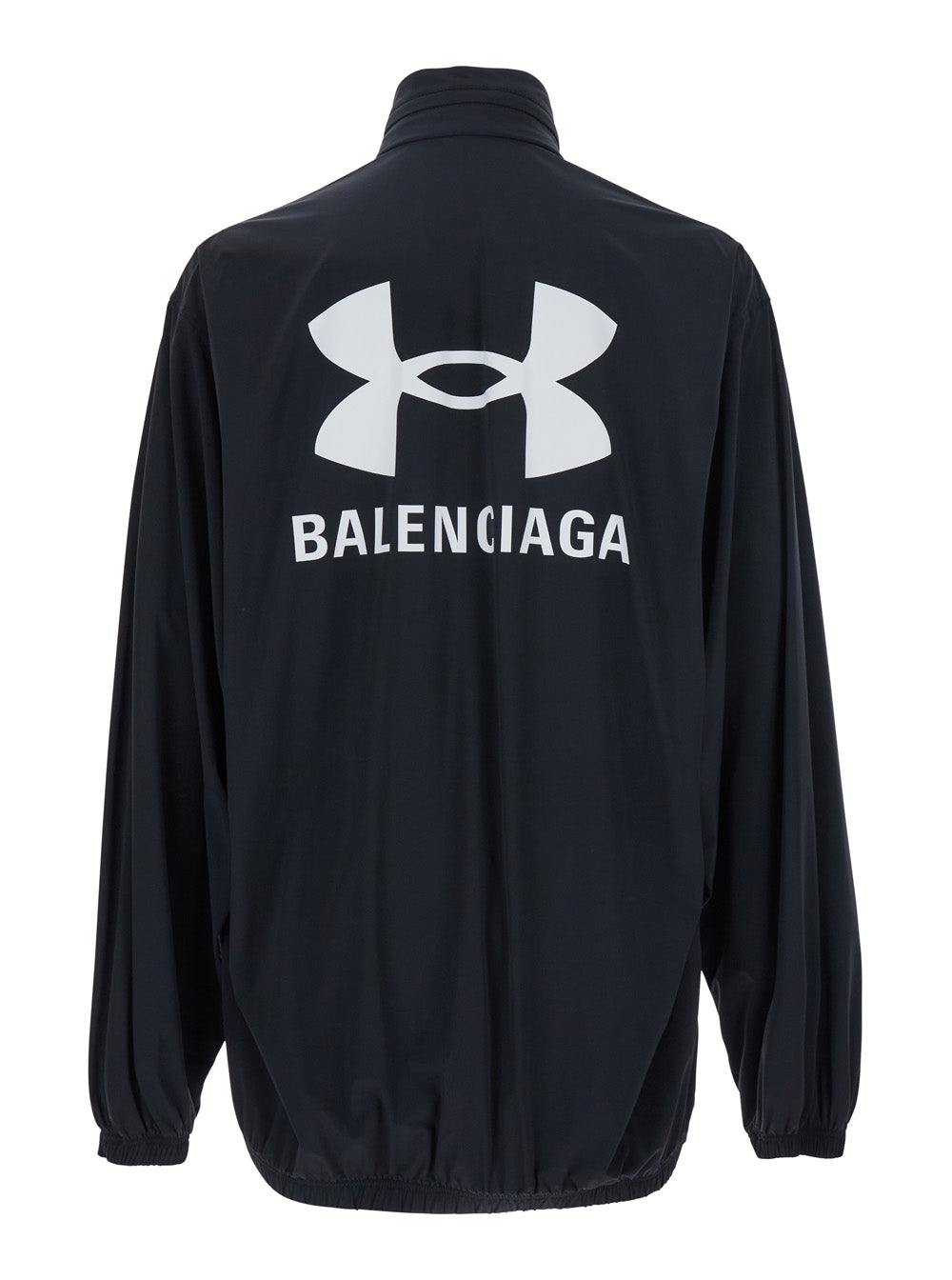 Black Jacket With Under Armour® Maxi Logo On The Back In Tech Fabric Man Polyamide Elastane Outerwear