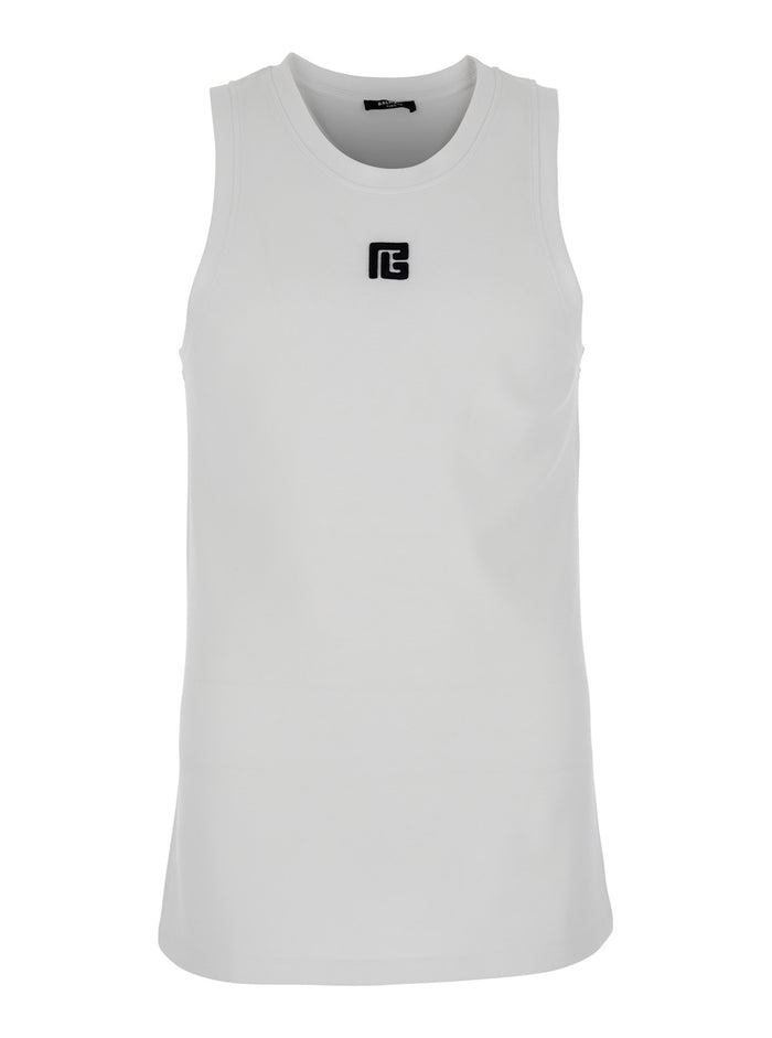 Small Pb Logo Tank Top White