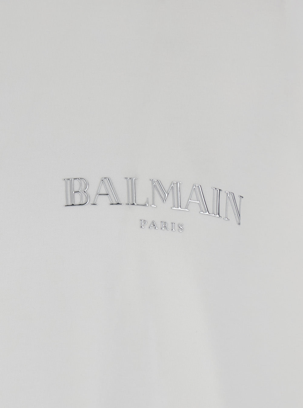 White Crewneck T-Shirt with Logo Lettering on the Front in Cotton Man Organic Tshirts And Polo Shirts