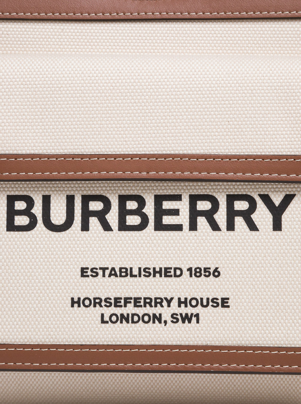 Beige Handbag With Adjustable And Removable Shoulder Strap Logo Lettering On The Front Cotton Blend Woman Polyurethane Hand Bags