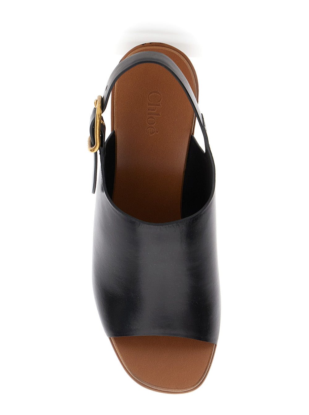 Maxime Black Wedge with Engraved Written Decorations and Logo Buckle in Leather Woman Calf Wedges