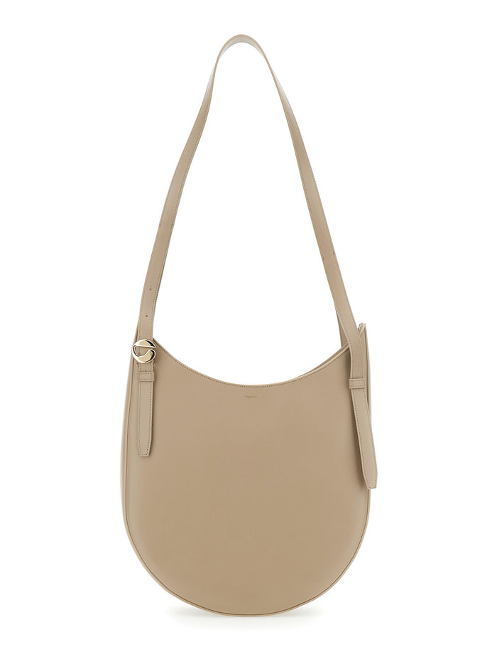 HOBO BELT BAG Beige Leather Shoulder