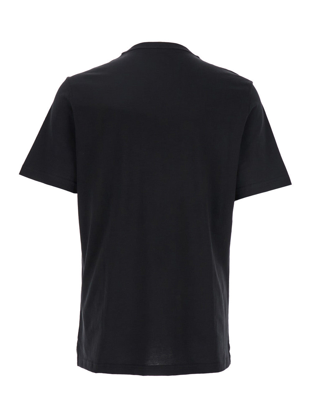 T-Adjust-Od Black T-Shirt With Logo Patch On The Front Cotton Man Tshirts And Polo Shirts