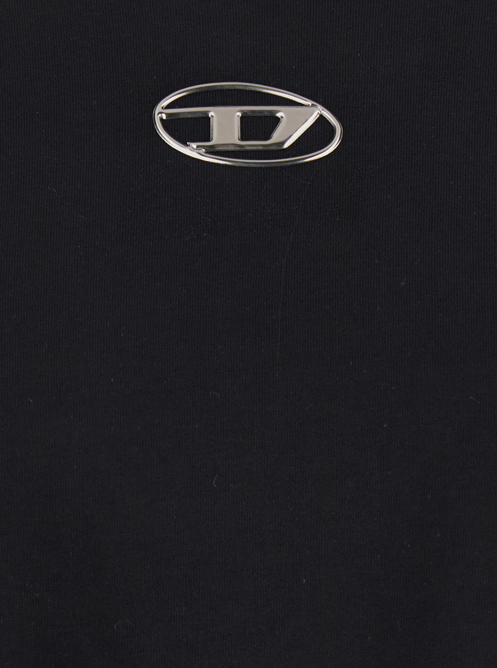 T-Adjust-Od Black T-Shirt With Logo Patch On The Front Cotton Man Tshirts And Polo Shirts